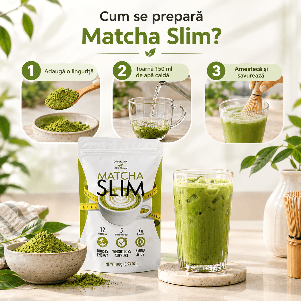 Matcha Slim – Băutură cu Extract de Matcha pentru Rutina Ta Zilnică