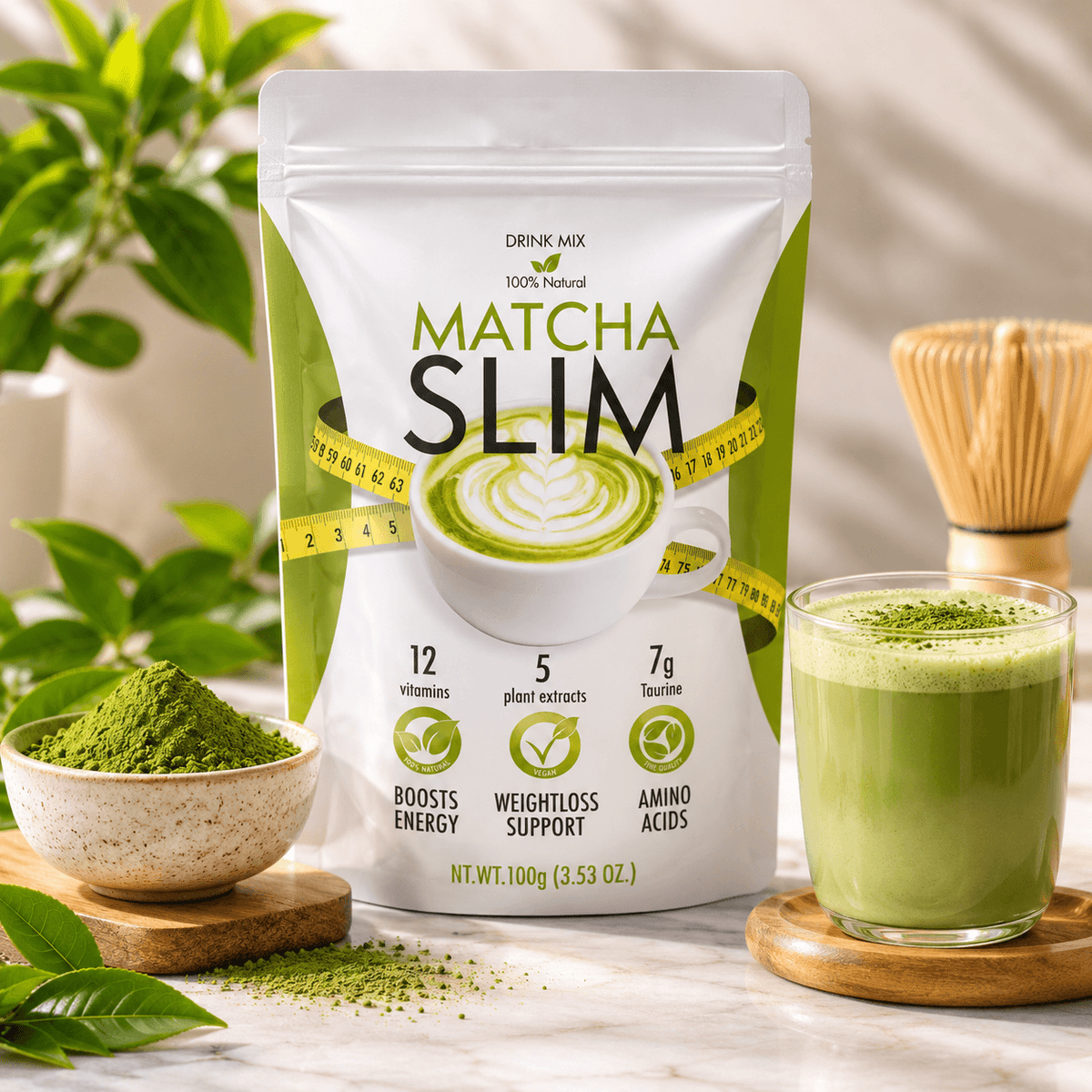Matcha Slim – Băutură cu Extract de Matcha pentru Rutina Ta Zilnică