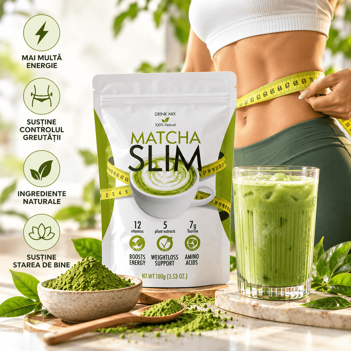Matcha Slim – Băutură cu Extract de Matcha pentru Rutina Ta Zilnică